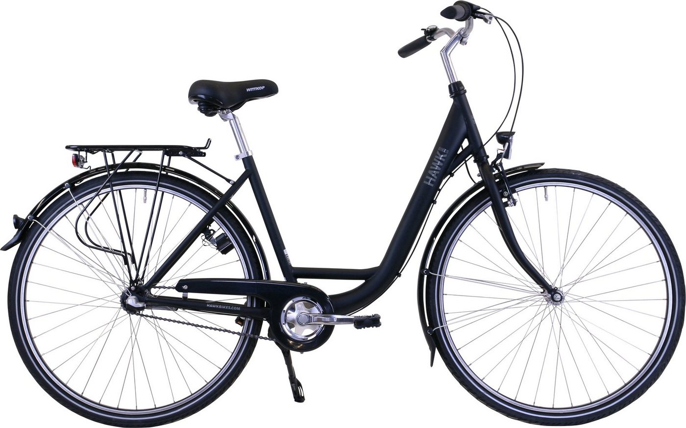 HAWK Bikes Cityrad HAWK City Wave Premium Black, 3 Gang Shimano Nexus Schaltwerk von HAWK Bikes