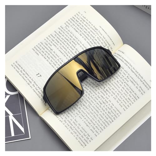 Einteilige, farbenfrohe Sonnenbrille mit großem Rahmen for Damen und Herren, trendige Ski- und Reitsonnenbrille im funktionalen Stil A (Farbe : 5) von HAZARA