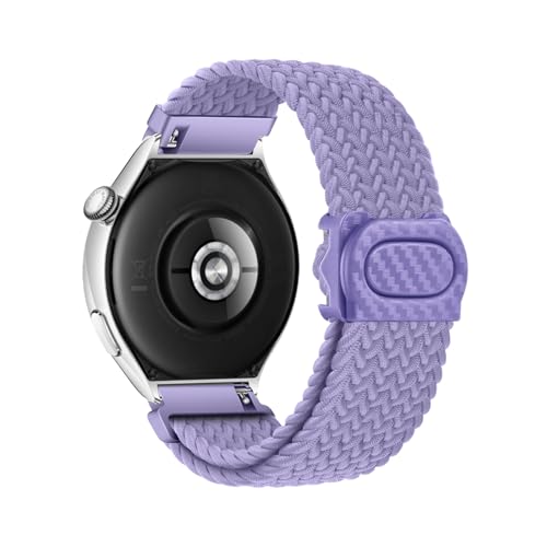 Geflochtenes Armband Kompatibel für Huawei Watch 4 Armbänder für Damen Herren 22MM Ersatzarmband Solo Loop für Huawei Watch 4 Armband Nylon Sport Elastisches Band für Huawei Watch 4 (L,22MM) von HAZARA
