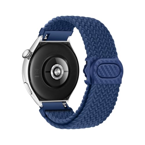 Geflochtenes Armband Kompatibel für Huawei Watch GT 3 46mm Armbänder für Damen Herren 22MM Ersatzarmband Solo Loop Armband Nylon Sport Elastisches Band für Huawei Watch GT 3 46mm (C,22MM) von HAZARA
