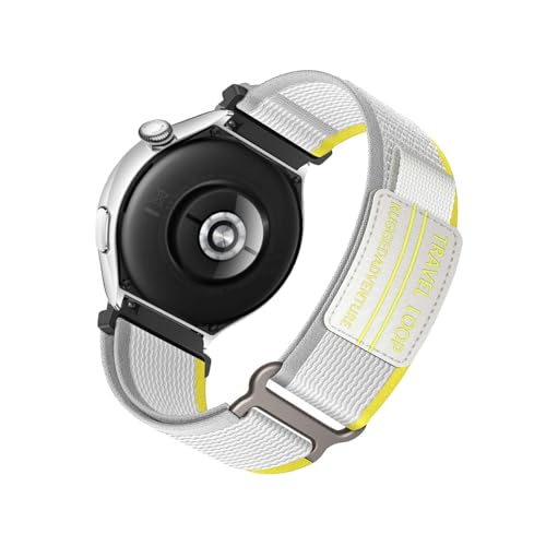 Nylon Armband Kompatibel mit Huawei Watch 4 Armbänder Sport 22mm Armband für Damen Herren Sportarmband Adjustable Textil Loop Ersatzarmband für Huawei Watch 4 (E,22mm) von HAZARA
