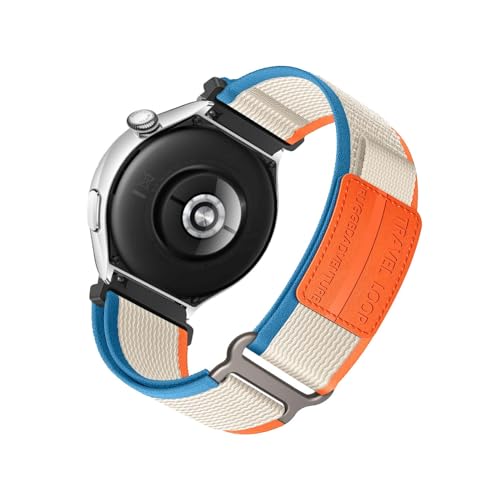 Nylon Armband Kompatibel mit Huawei Watch GT 3 SE Armbänder Sport 22mm Armband für Damen Herren Sportarmband Adjustable Textil Loop Ersatzarmband für Huawei Watch GT 3 SE (A,22mm) von HAZARA