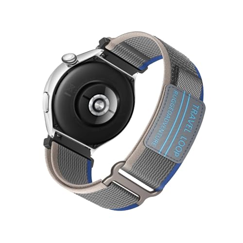 Nylon Armband Kompatibel mit Huawei Watch GT 46mm Armbänder Sport 22mm Armband für Damen Herren Sportarmband Adjustable Textil Loop Ersatzarmband für Huawei Watch GT 46mm (K,22mm) von HAZARA