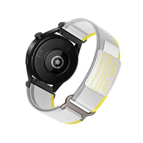 Nylon Armband Kompatibel mit Huawei Watch GT3 42mm Armbänder Sport Armband für Damen Herren Sportarmband Adjustable Textil Loop Ersatzarmband für Huawei Watch GT3 42mm (J,Nylon) von HAZARA