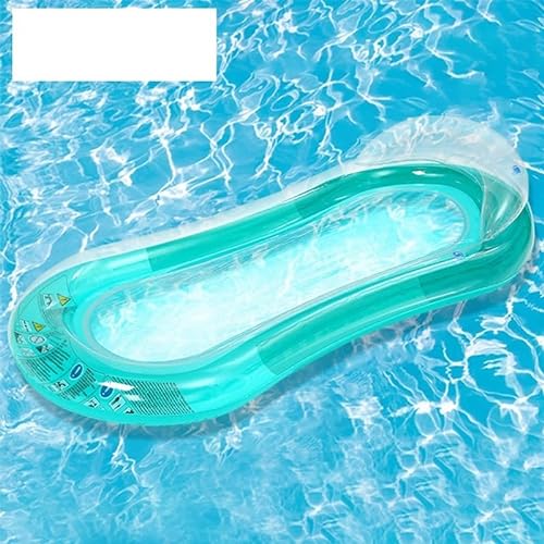 Transparente Gradient Mesh aufblasbare schwimmende Reihe Wasser Hängematte Schwimmen Luftmatratze Sommer Pool Strand PVC Float Bett Liege (Farbe : 2) von HAZARA