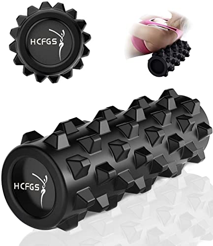 HCFGS Faszienrolle - Foam Roller Gymnastikrolle für Triggerpunkt-Massagerolle, Selbstmassage Schaumstoffrolle mit Tragetasche beim Faszientraining,Blackrolle Rolle (schwarz) von HCFGS