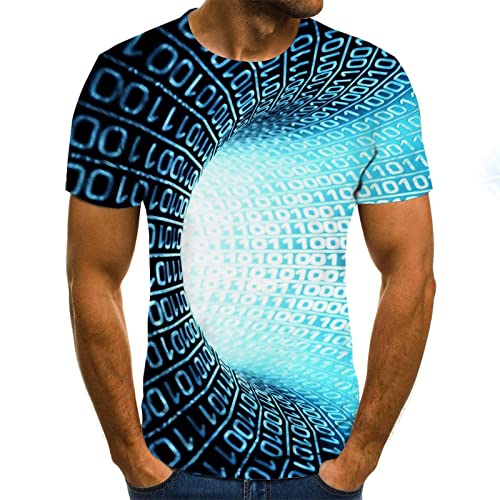 HDHGKYY Digital Tunnel 3D T-Shirt Sommer Schnelltrocknende Kleidung Unisex Top Rundhals Kurzarm von HDHGKYY