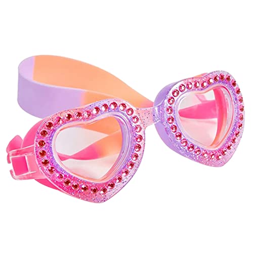 HDKEAN Kinder-Schwimmbrille mit Anti-Beschlag, Gläsern, kein Auslaufen, flexibler Riemen, für Kinder 3-16 Jahre, Rosa, Multicolored von HDKEAN