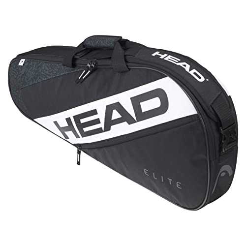 HEAD Unisex – Erwachsene Elite Tennistasche, schwarz/weiß, 3R von HEAD