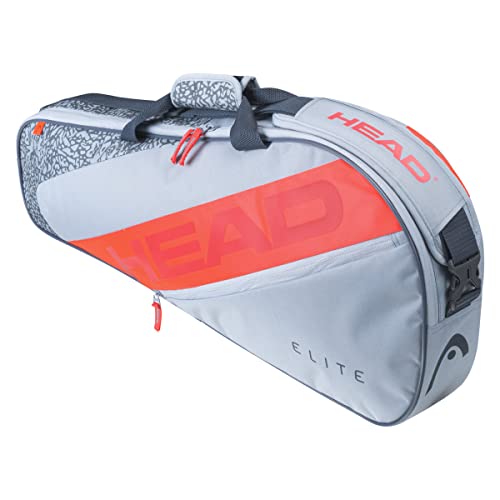 HEAD Unisex – Erwachsene Elite Tennistasche, grau/orange, 3R von HEAD