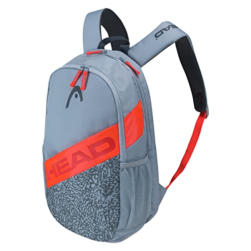 HEAD Unisex – Erwachsene Elite Backpack Tennistasche, grau/orange, One Size von HEAD