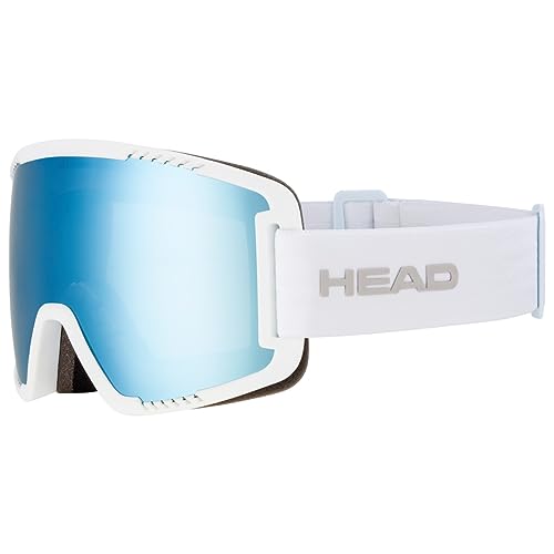 HEAD Unisex – Adult CONTEX Ski-und Snowboardbrille Skibrille, blau/weiß, L von HEAD