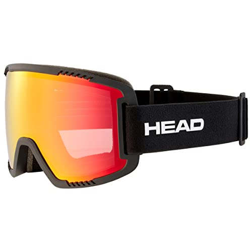 HEAD Unisex – Adult CONTEX Ski-und Snowboardbrille Skibrille, rot/schwarz, M von HEAD