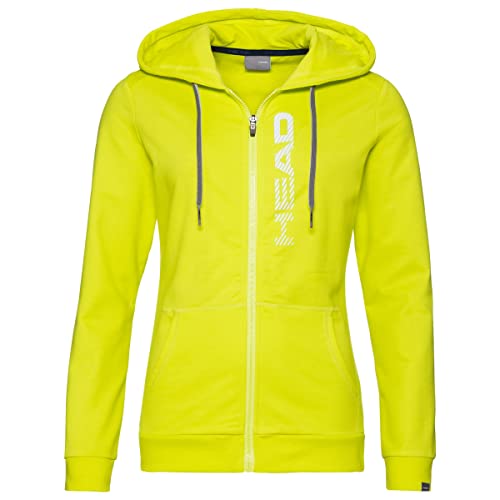 Head Damen Club Greta Hoodie FZ W Sweatshirt, Gelb, L von HEAD