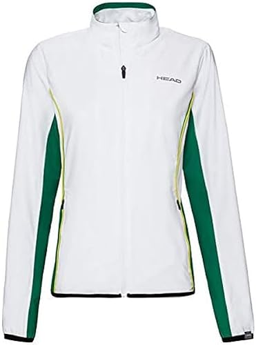 HEAD Mädchen Club Jacket Trainingsanzüge, Weiß/Grün, M EU von HEAD