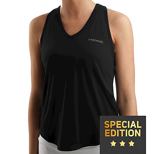 HEAD Damen, Janet Tank-Top Special Edition, Weiß Oberbekleidung, schwarz, M von HEAD