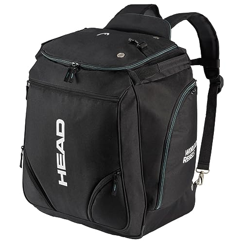 HEAD Heatable Bootbag - Beheizbare Skischuhtasche (65 L) Schwarz, AC & Auto Anschluss, Rucksackriemen & Vielzahl an Taschen von HEAD