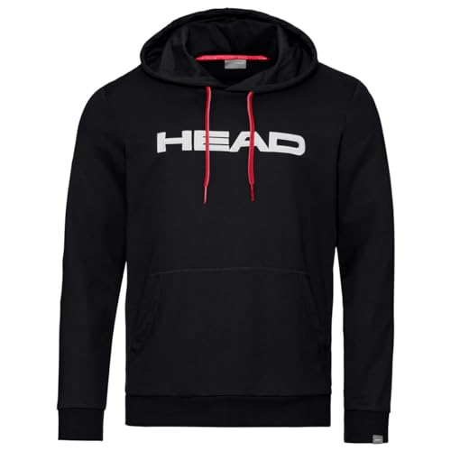 HEAD CLUB BYRON Hoodie Men, schwarz/weiß, S von HEAD