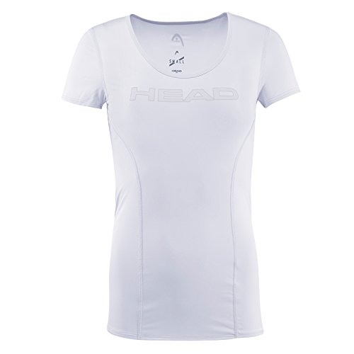 HEAD Mädchen Basic Tech T-Shirt, weiß, Size 128 von HEAD