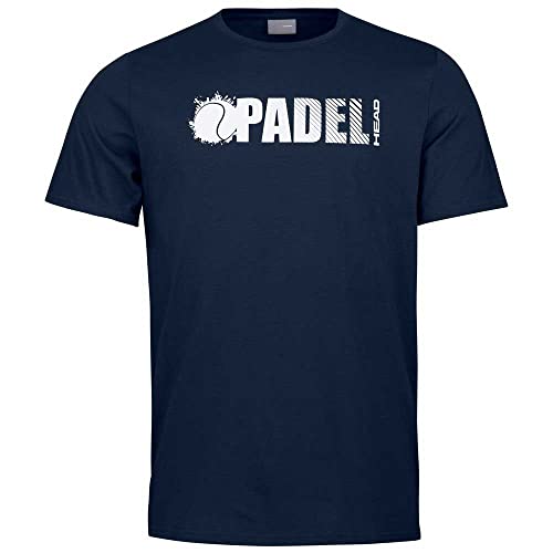 HEAD Mens Padel Font T-Shirt JR, Blau, m von HEAD