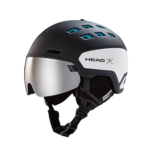 HEAD Radar Skihelm Snowboardhelm mit Visier Unisex Collection 2023/24 (60-63 cm, WCR) von HEAD