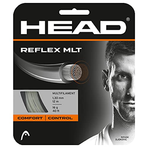 HEAD Unisex-Erwachsene Reflex MLT Set Tennis-Saite, Natural, 16 von HEAD