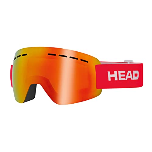 HEAD SOLAR FMR Ski- und Snowboardbrille für Erwachsene, Unisex, Red von HEAD