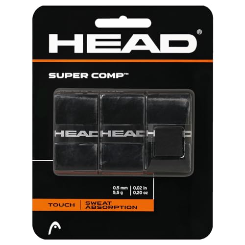 HEAD Unisex-Erwachsene Supercomp Griffband, Black, Einheitsgröße von HEAD