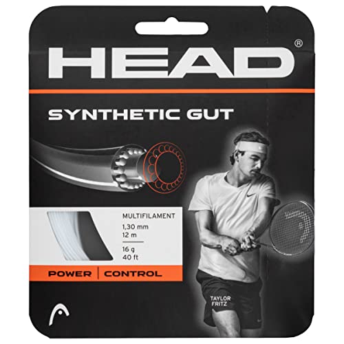 HEAD Unisex-Adult Synthetic Gut Tennis-Saite, Weiß, 1.30 mm / 16 g von HEAD
