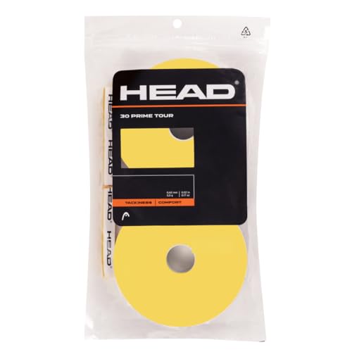 HEAD Unisex-Adult 30 Prime Tour Tennis Griffband, Gelb, One Size von HEAD
