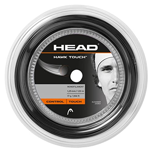 HEAD Unisex-Adult Hawk Touch Rolle 120m Tennis-Saite, Anthrazit, 1.30 mm / 16 g von HEAD