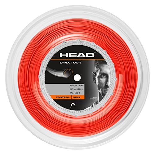 HEAD Unisex-Adult Lynx Tour Rolle Tennissaite, Orange, 1.30 mm / 16 g von HEAD