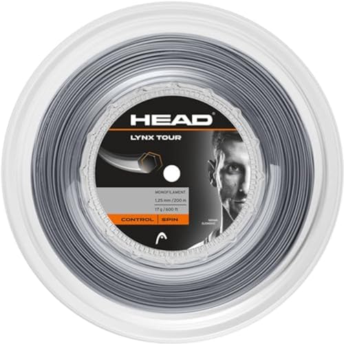 HEAD Unisex-Adult Lynx Tour Rolle Tennis-Saite, Schwarz, 1.20 mm / 18 g von HEAD