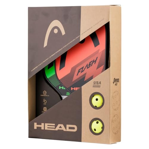 HEAD Unisex-Adult Pickleball Pack-Flash Paddle, Grün/Orange, One Size von HEAD
