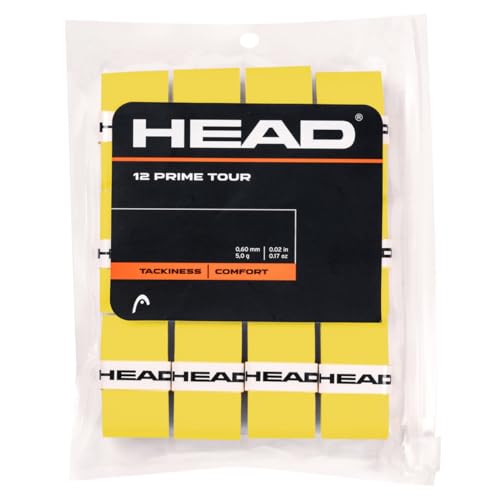 HEAD Unisex-Adult 12 Prime Tour Tennis Griffband, Gelb, One Size von HEAD