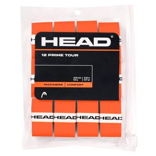 HEAD Unisex-Adult 12 Prime Tour Tennis Griffband, Orange, One Size von HEAD