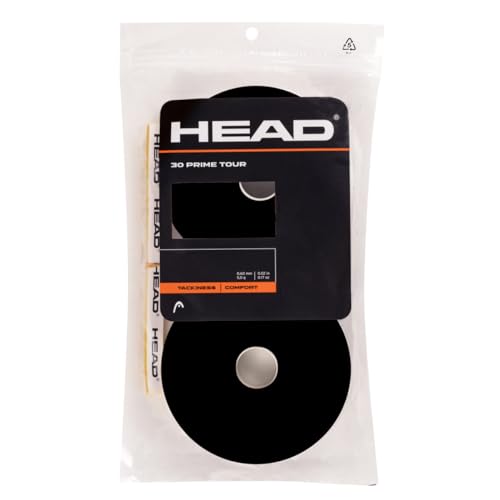 HEAD Unisex-Adult 30 Prime Tour Tennis Griffband, Schwarz, One Size von HEAD