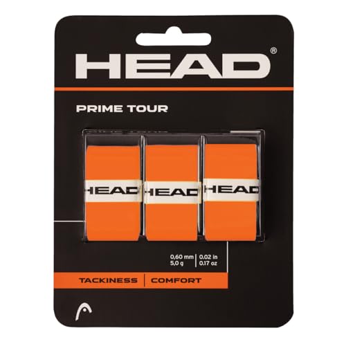 HEAD Unisex-Adult Prime Tour Tennis Griffband, Orange, One Size von HEAD