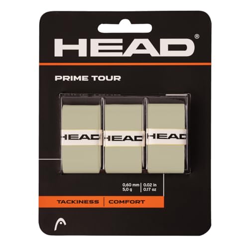 HEAD Unisex-Adult Prime Tour Tennis Griffband, Grau, One Size von HEAD