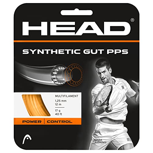 HEAD Unisex-Adult Synthetic Gut PPS Set Tennis-Saite, Orange, 1.30 mm / 16 g von HEAD