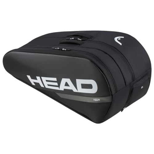 HEAD Unisex-Adult Tour Racket Bag L Tennistasche, Schwarz/Weiß, L von HEAD