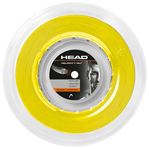 HEAD Unisex-Adult Velocity MLT Rolle Tennis-Saite, Gelb, 1.30 mm / 16 g von HEAD