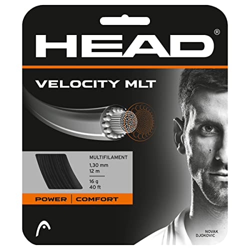 HEAD Unisex-Adult Velocity MLT Set Tennis-Saite, Schwarz, 1.35 mm / 15L g von HEAD