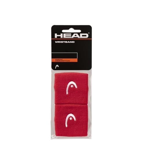 HEAD Unisex-Erwachsene 2,5 Schweißband, rot, Einheitsgröße von HEAD