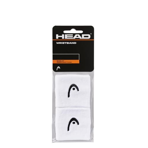 HEAD Unisex-Erwachsene 2,5 Schweißband, weiß, Einheitsgröße von HEAD