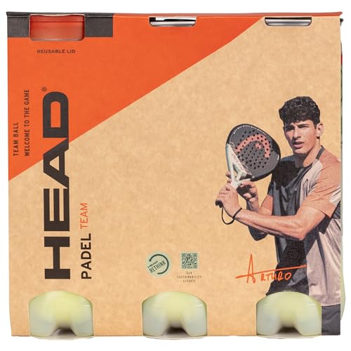 HEAD Unisex – Erwachsene 3B PADEL-6DZ Padelball, Gelb, Multipack: 3 Bälle von HEAD