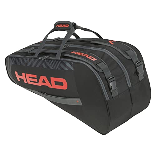 HEAD Unisex – Erwachsene Base Racquet Bag Tennistasche, schwarz/orange, M von HEAD