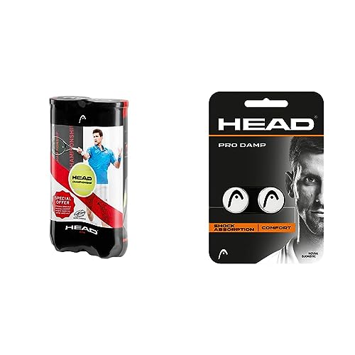 HEAD Unisex Erwachsene Championship 8 Ball & Schlägerzubehör Pro Damp 2er Tennissaite, White, 1size von HEAD