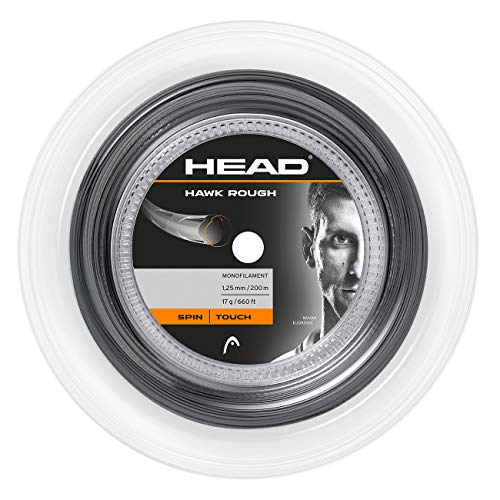 HEAD Unisex – Erwachsene Hawk Rough Rolle 120 Tennis-Saite, Anthracite, 17 von HEAD