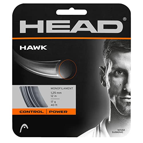 HEAD Unisex-Erwachsene Hawk Set Tennis-Saite, Grey, 17 von HEAD